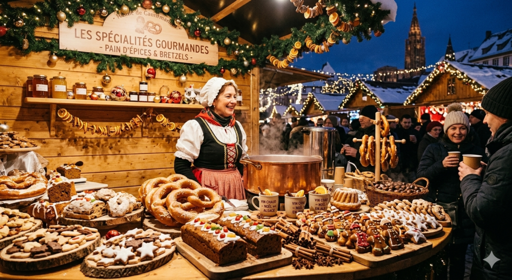Les spécialités gourmandes des marchés de Noël alsaciens
